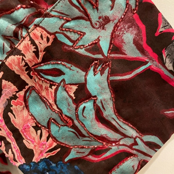 NWT silk La Fuori maxi dress. Hand beaded. Size M (fits US 6) - Picture 4 of 8